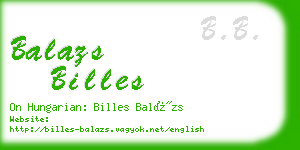 balazs billes business card